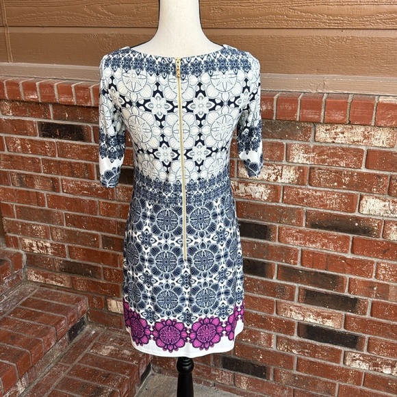 Eliza J Medallion Print Shift Dress Women's Size 2 - Picture 6 of 9